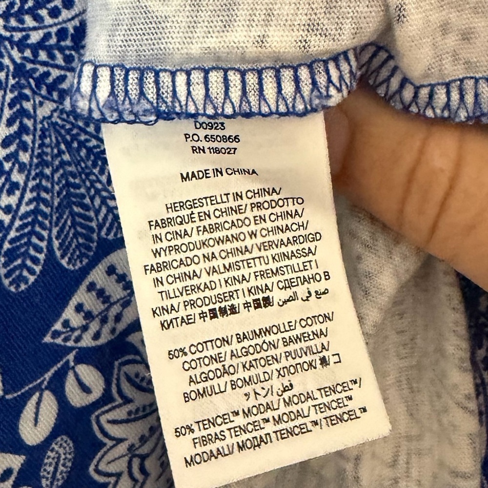 Boden Daisy Jersey Short Tiered Blue Dress SIZE 4 - Picture 5 of 6